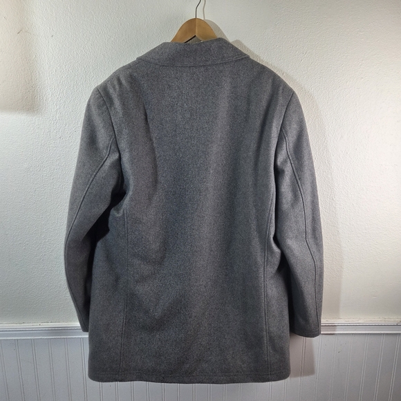 Ralph Lauren Men’s Gray Wool Blend Double Breasted Peacoat Jacket Coat 44 Long - Picture 2 of 13